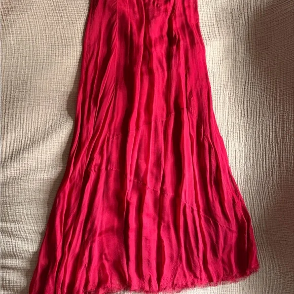 Rag & Bone Dark Red Maxi Skirt - Silk, Bias Cut, Flattering - size 4 - Picture 4 of 16